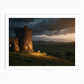 Castle At Dusk 1 Art Print