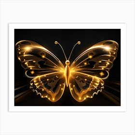 Golden Butterfly 76 Art Print