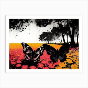 Butterflies In The Meadow 7 Art Print