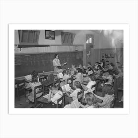 Untitled Photo, Possibly Related To Music Class At The Balboa School, San Diego, The Crowded Condition Of Art Print