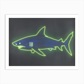 Neon Lime Dogfish Shark 3 Art Print
