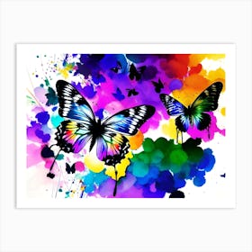 Colorful Butterflies 6 Art Print