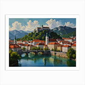 Ljubljana City 1 Art Print