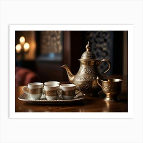 Arabic Tea Set Art Print