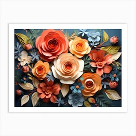 Paper Flowers 3 Art Print