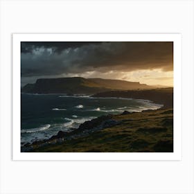 Sunset Over The Irish Coast Art Print