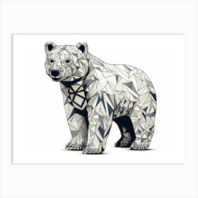 Geometric Polar Bear Art Print