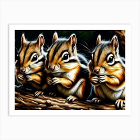 Chipmunks Art Print