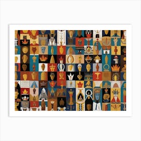 Abstract Kings And Queens Art Print 1 Art Print