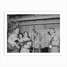 Cajun Orchestra For Fais Do Do Near Crowley, Louisiana, Having Intermission With Drinks By Russell Lee Art Print