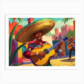 Mexican Guitar 2 Art Print