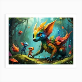 Rainbow Creatures #6 Art Print