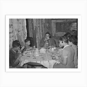 Pomp Hall, His Wife, And Five Children Eating Supper, Creek County, Oklahoma, See General Caption Number 23 By Art Print