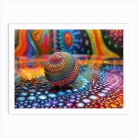 Psychedelic glass ball 3 Art Print