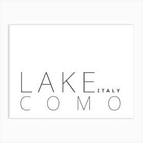 Lake Como Italy Typography Lake City Country Word Art Print