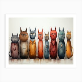 Kitty Cats Art Print