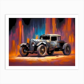 Old Car In The Desert Art Print