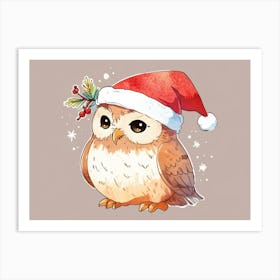 Christmas Owl 13 Art Print