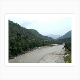 River By Binod Dawadi Art Print