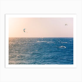 Windsurfers Sailing In The Red Sea 1 Art Print
