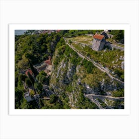 Castello dell'Innominato Italia Aerial View Art Print