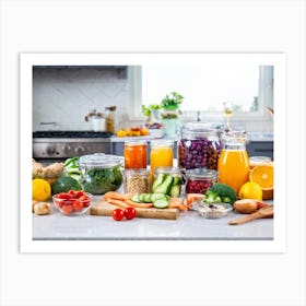 Healthy Food In The Kitchen 1 Art Print