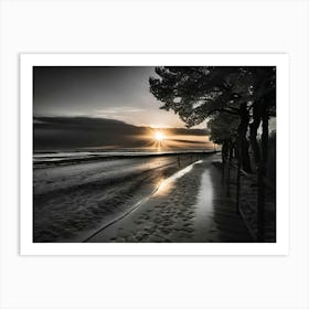 Sunset At The Beach 684 Art Print