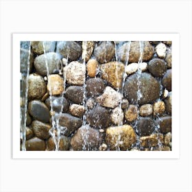 Waterfalls On Stones By Binod Dawadi Art Print