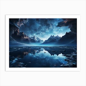 Caves Of The Moon Paintings Art Print Art Print