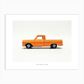Toy Car 67 Chevy C10 Orange Poster Art Print
