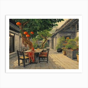 Chinese Courtyard 2 Art Print