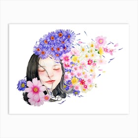 Flower Girl 14 Art Print