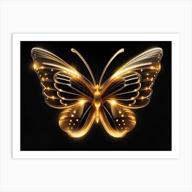 Golden Butterfly 88 Art Print