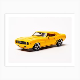 Toy Car 69 Camaro Yellow Art Print