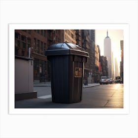 Trash Can On The Street of New York Art Print