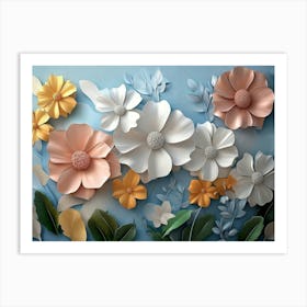 Paper Flowers 31 Art Print