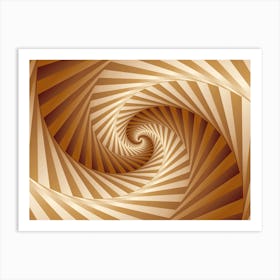 3d Effect Spiral Pattern Art Print