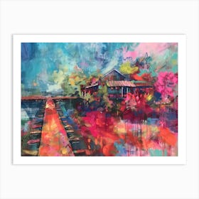 'House On The Water' 1 Art Print