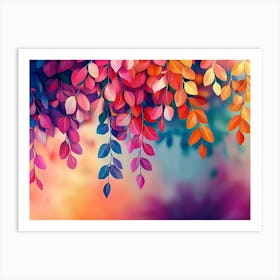 Colorful Leaves 4 Art Print