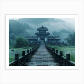 Bridge Over A Lake Art Print