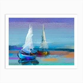 Sailboats On The Water 4 Art Print