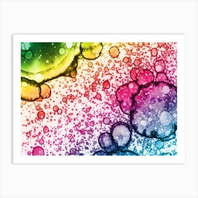 Watercolor Abstraction Colored Spots 2 Art Print