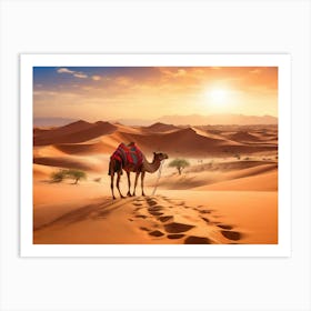 Camel In The Desert 15 Art Print