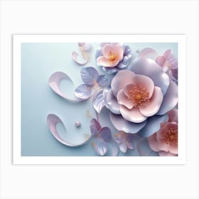 3d Flowers 5 Art Print