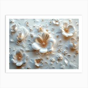 White Flowers 24 Art Print