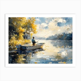 Fishing At The River 4 Art Print