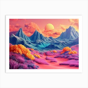 Psychedelic Landscape 1 Art Print