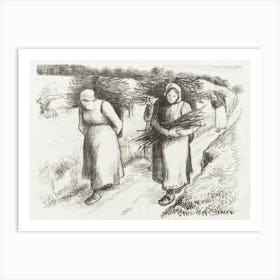 Firewood Carriers (1896), Camille Pissarro Art Print