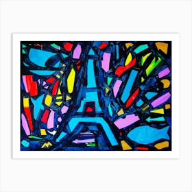 Eiffel Tower Abstract Art Print