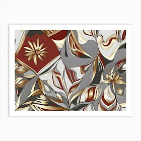 Abstract Floral Pattern Art Print